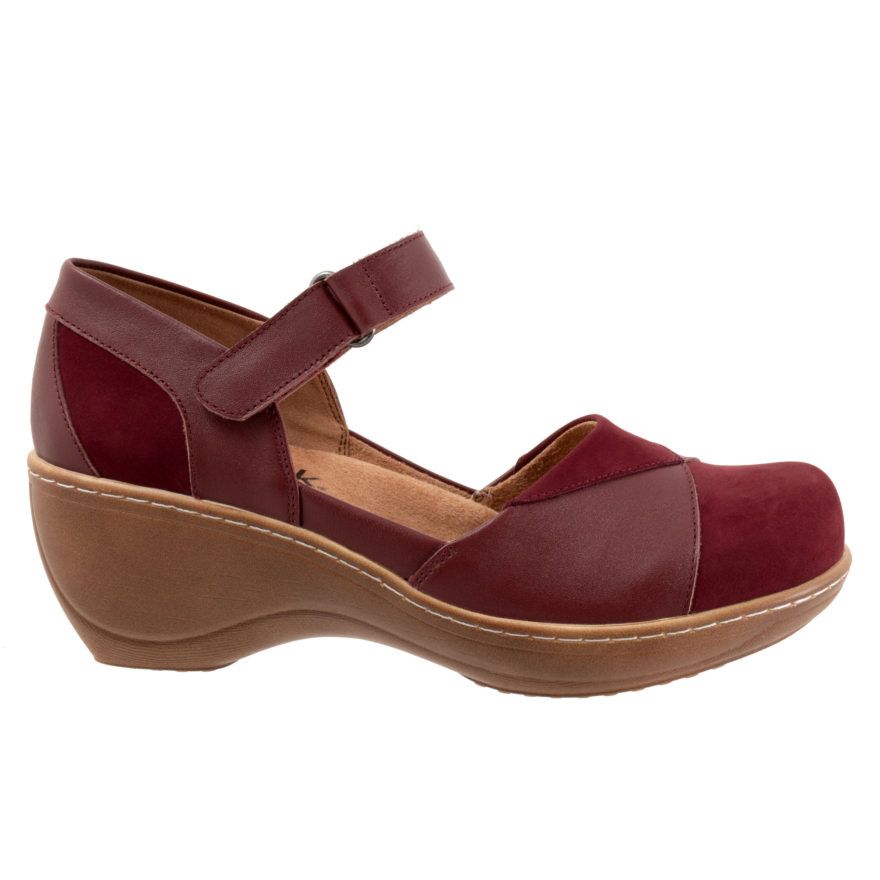 Miri Clog, DARK CHERRY NUBUCK, alternate image number 4