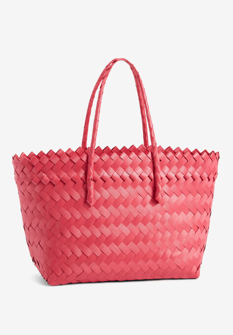 Woven Tote, RASPBERRY, hi-res image number null