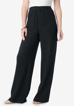 Wide Leg Cargo Knit Jean