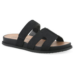 Black Platform Slide Sandals