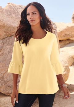 Plus Size Cotton Ultimate Bell Sleeve Tee