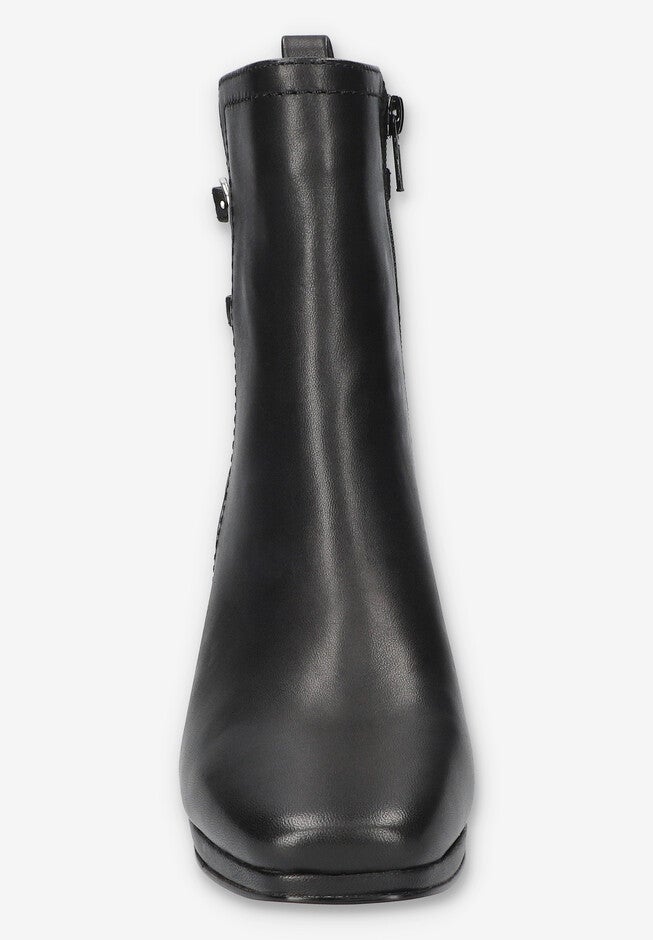Orchard Sqaure Toe Ankle Boot, BLACK LEATHER, alternate image number 3