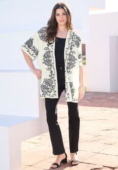 Embroidered Kimono Jacket