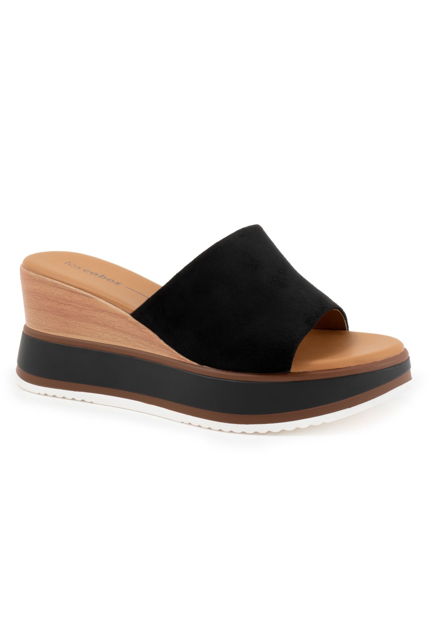 Kaiah Wedge Sandal, BLACK SUEDE, hi-res image number 0