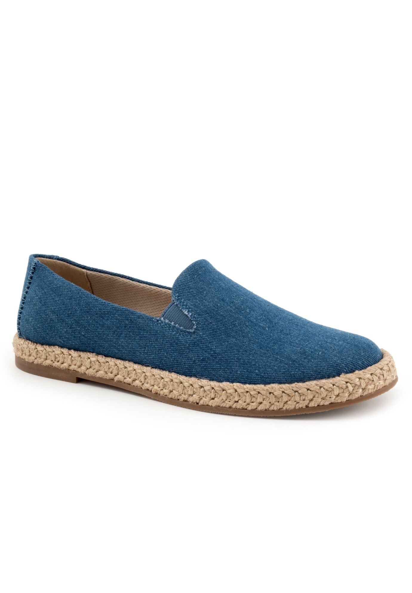 Poppy Slip On Flats, BLUE DENIM TEXTILE, hi-res image number 0