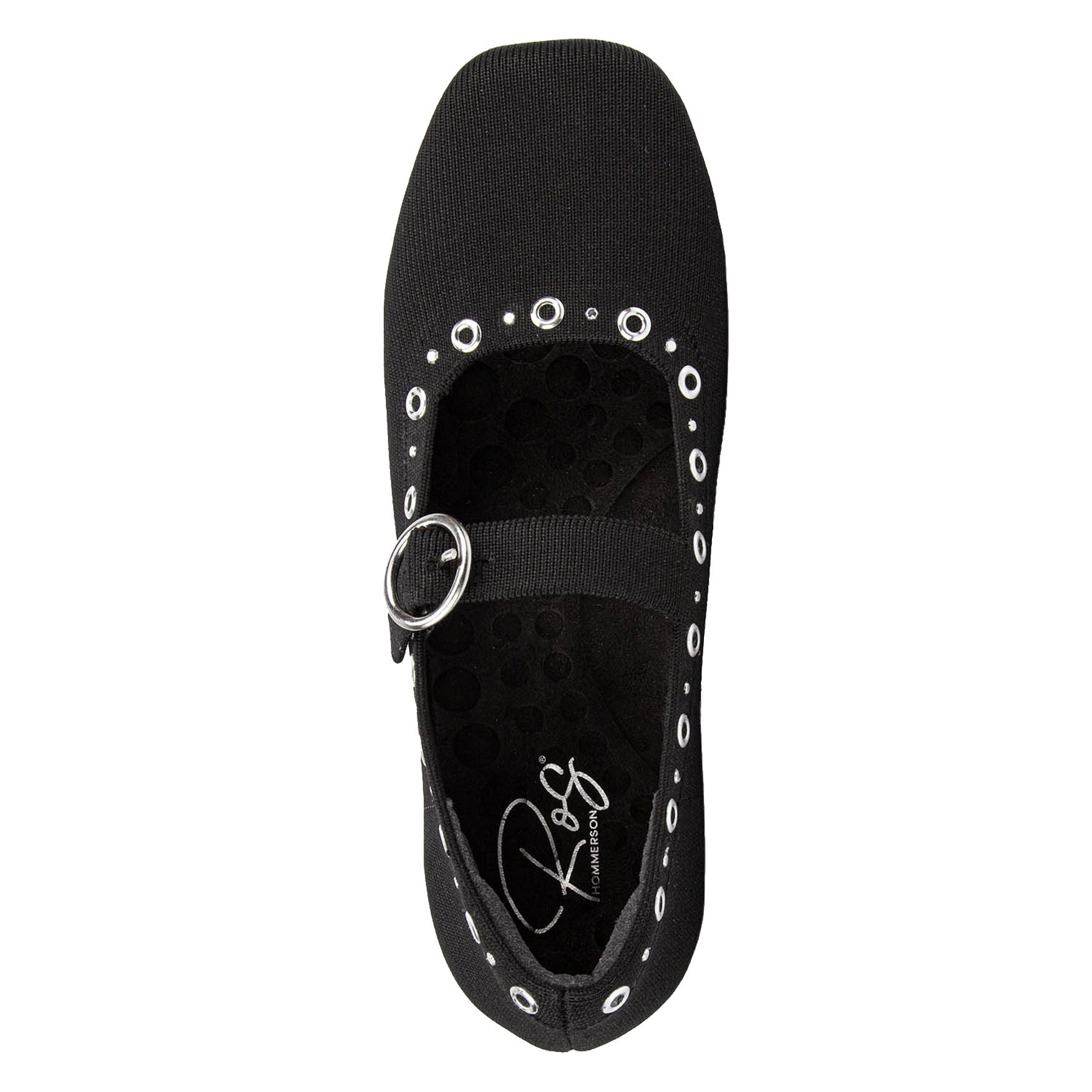 Naomi Mary Jane Stretch Flat, BLACK KNIT STUDS, alternate image number 5