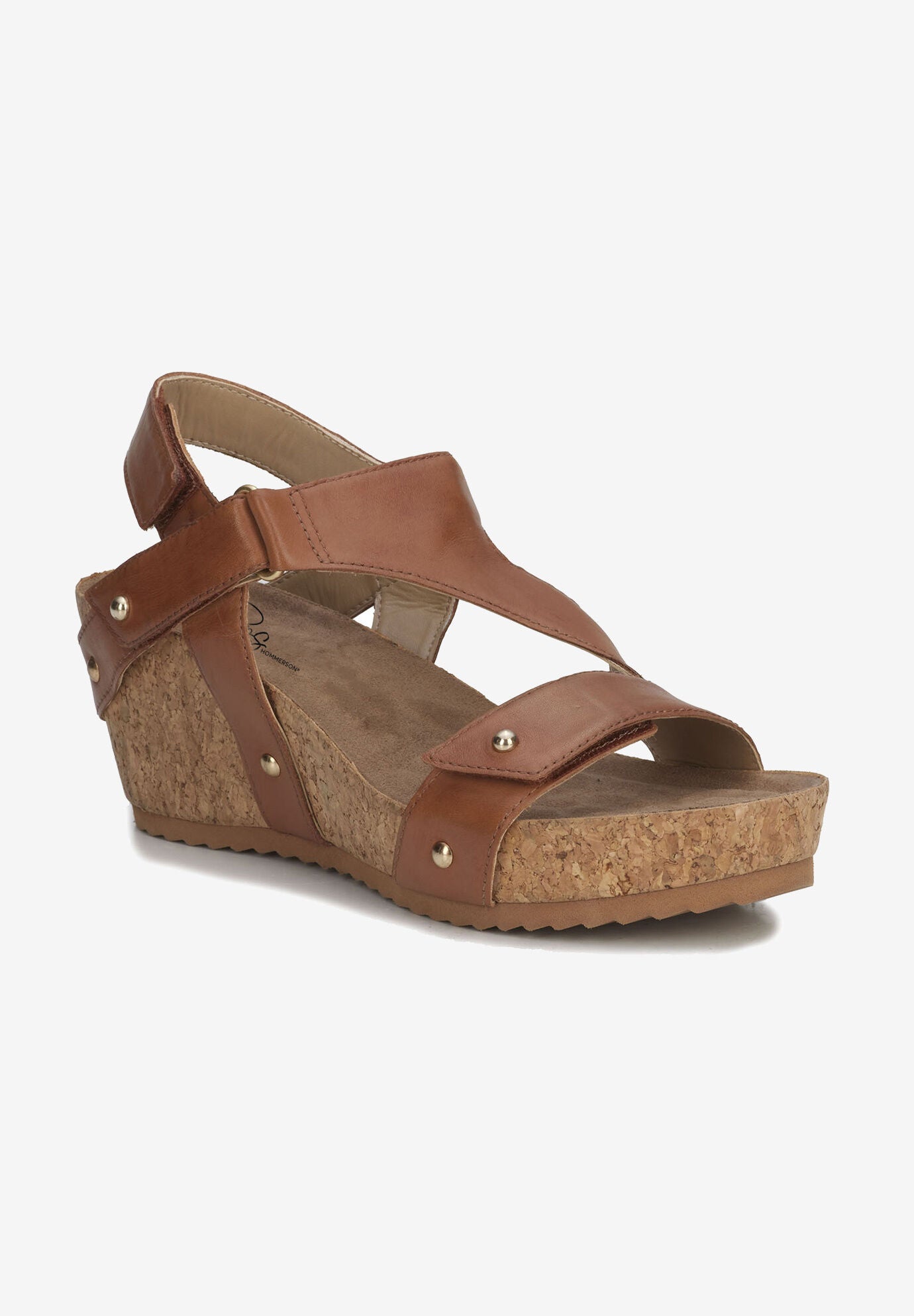 Traci Wedge Sandal, LUGGAGE NAPPA LEATHER, hi-res image number 0
