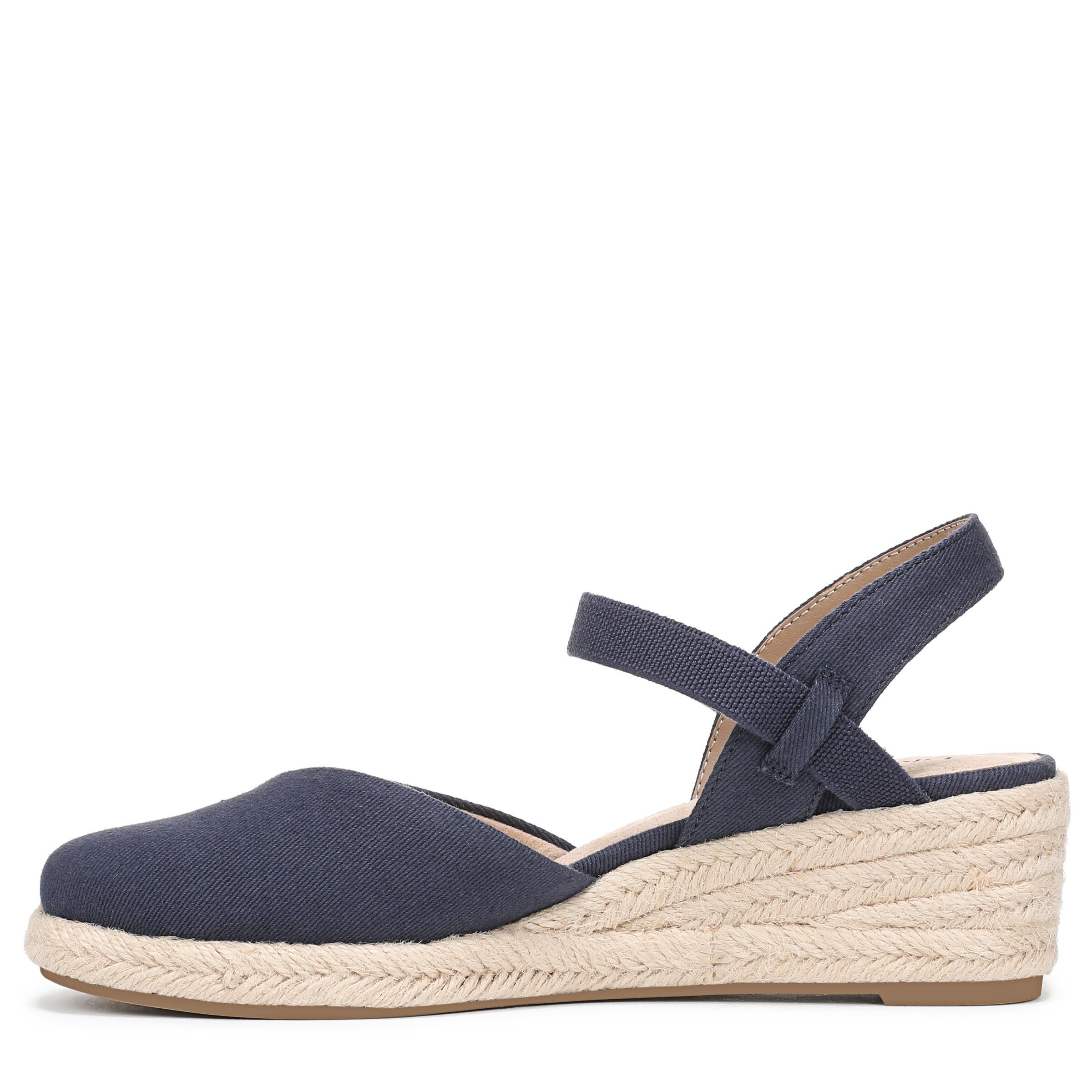 Pilar Wedge Sandal, LUX NAVY, alternate image number 5