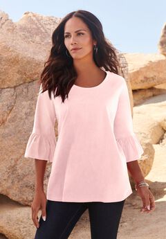 Plus Size Cotton Ultimate Bell Sleeve Tee