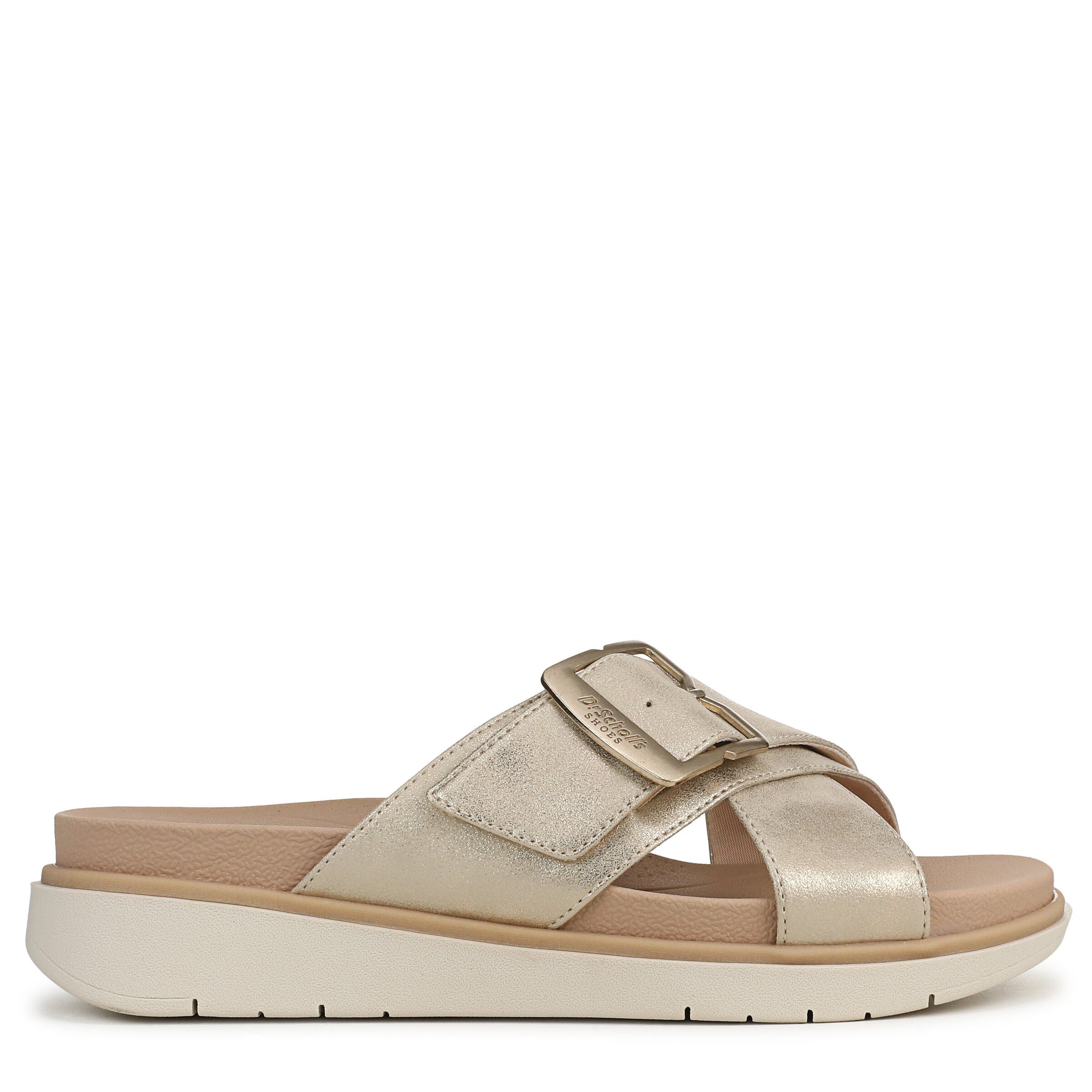 Piper Slide Sandal, LIGHT GOLD, alternate image number 3