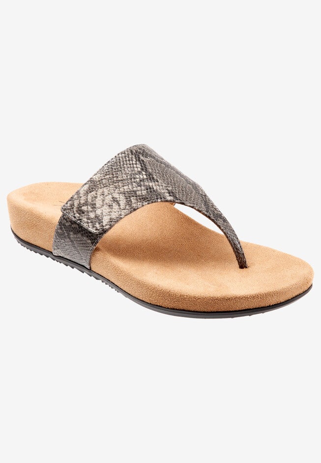 Petaluma Sandal , BLACK WHITE SNAKE, hi-res image number null