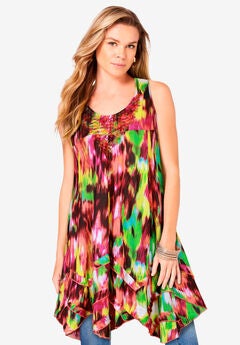 Smocked Racerback Tunic