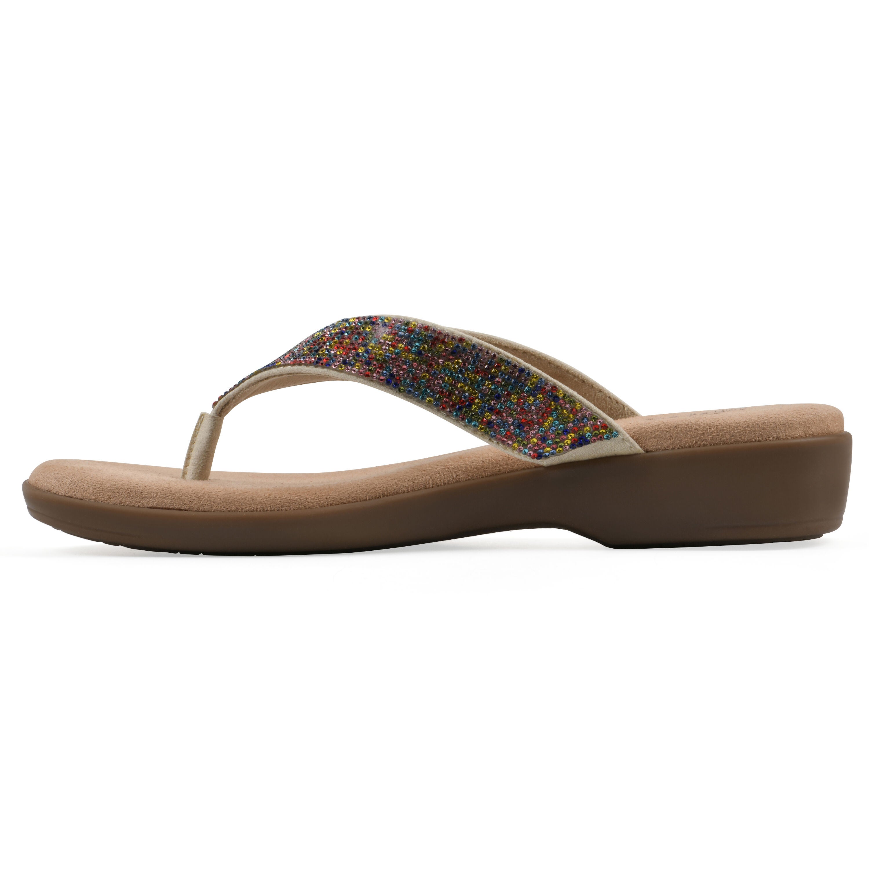 Becharm Thong Sandal, MULTI FABRIC, alternate image number 3