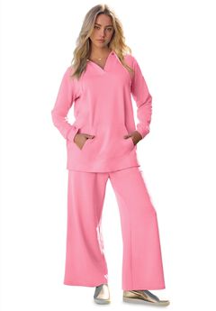 Comfort+ Fleece V Neck Hooded Sweatshirt