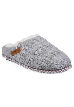 Textured Knit Clog With Fur Lining Slippers