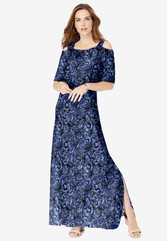 Ultrasmooth Cold Shoulder Maxi Dress