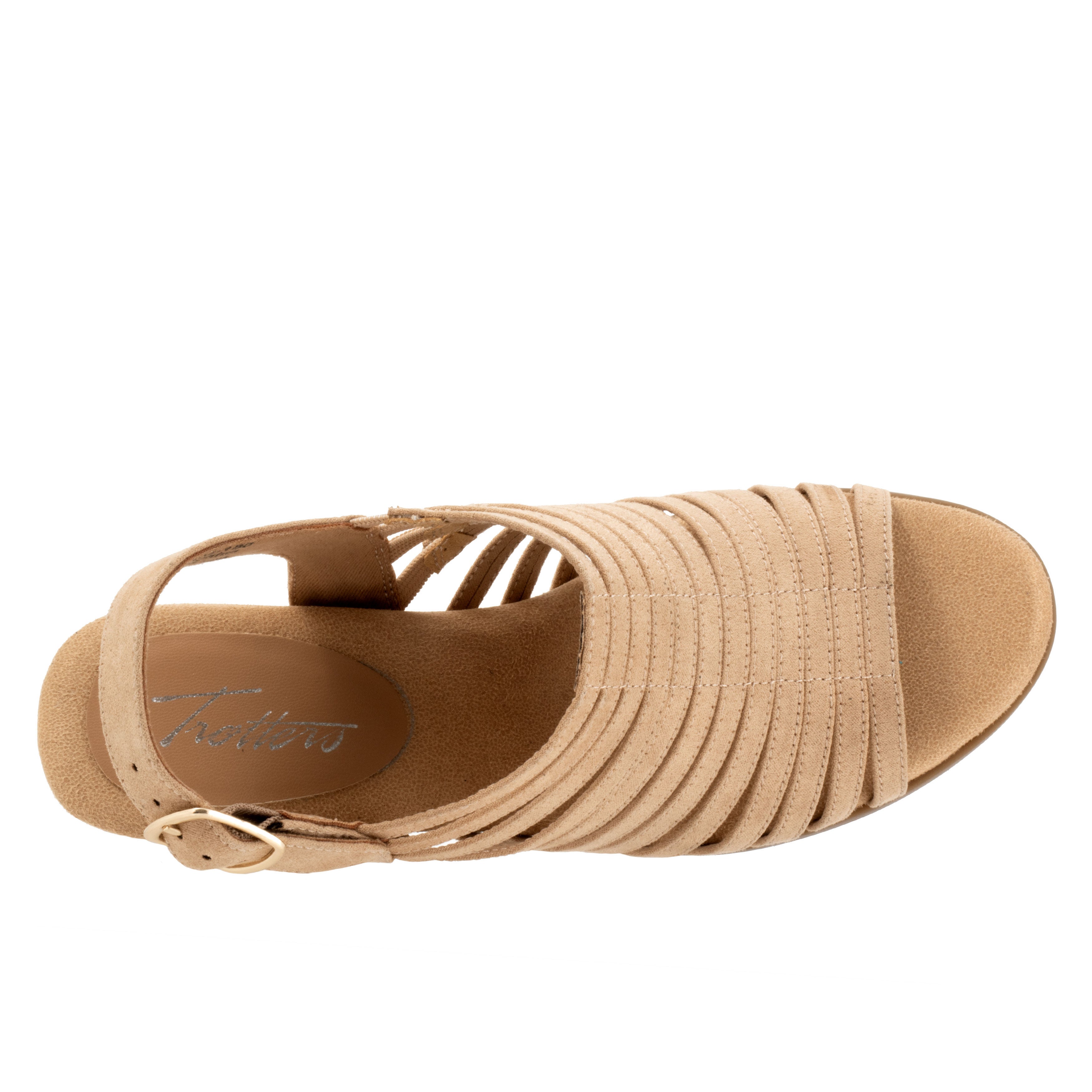 Midge Sandal, BEIGE SUEDE, alternate image number 3