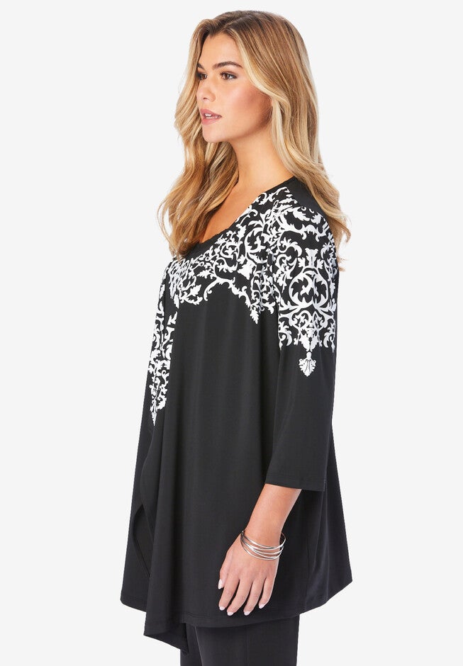 Ultrasmooth Fabric® Cardigan and Tank Set, , alternate image number 2