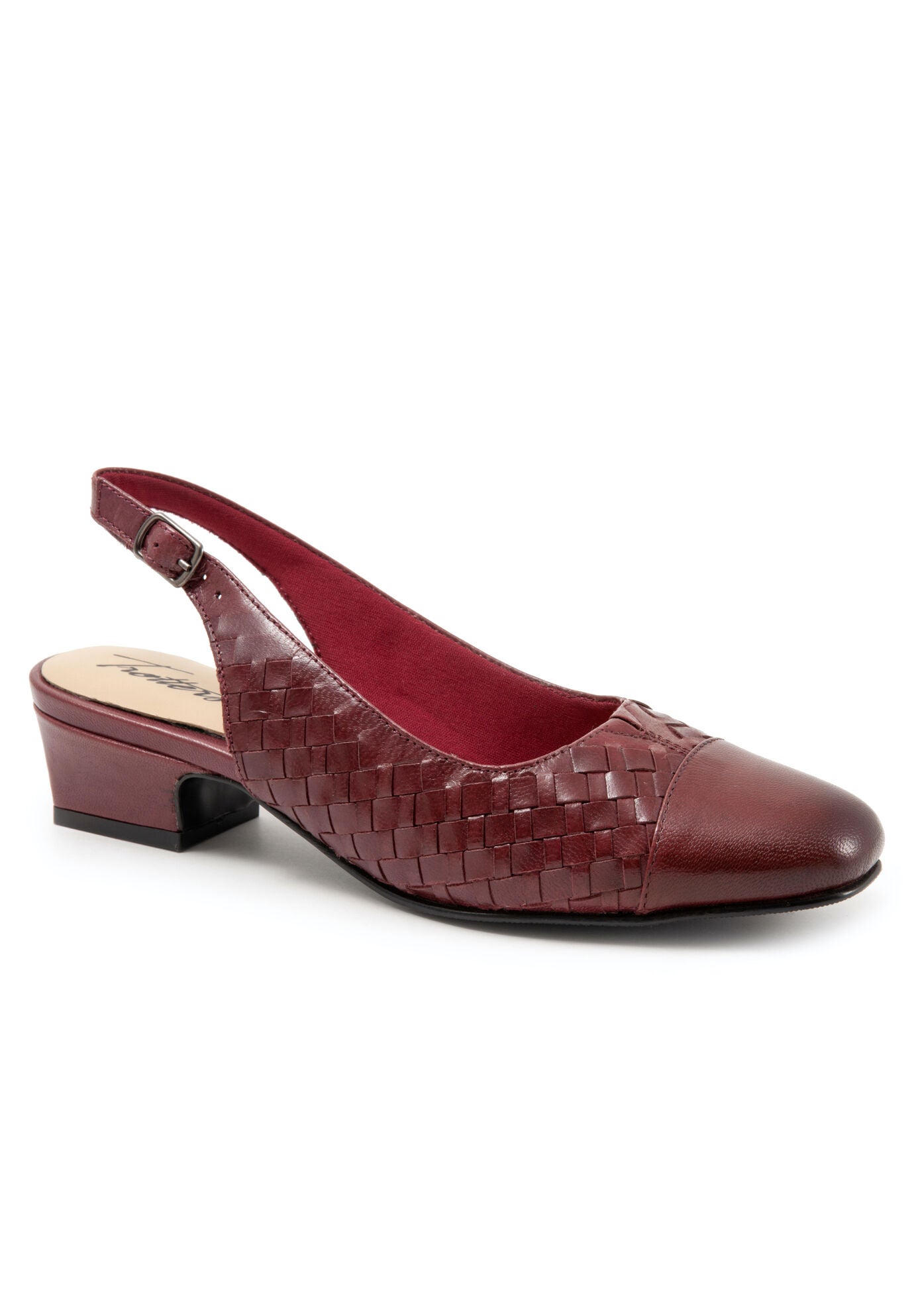 Dea Woven Flats, DARK RED, hi-res image number 0