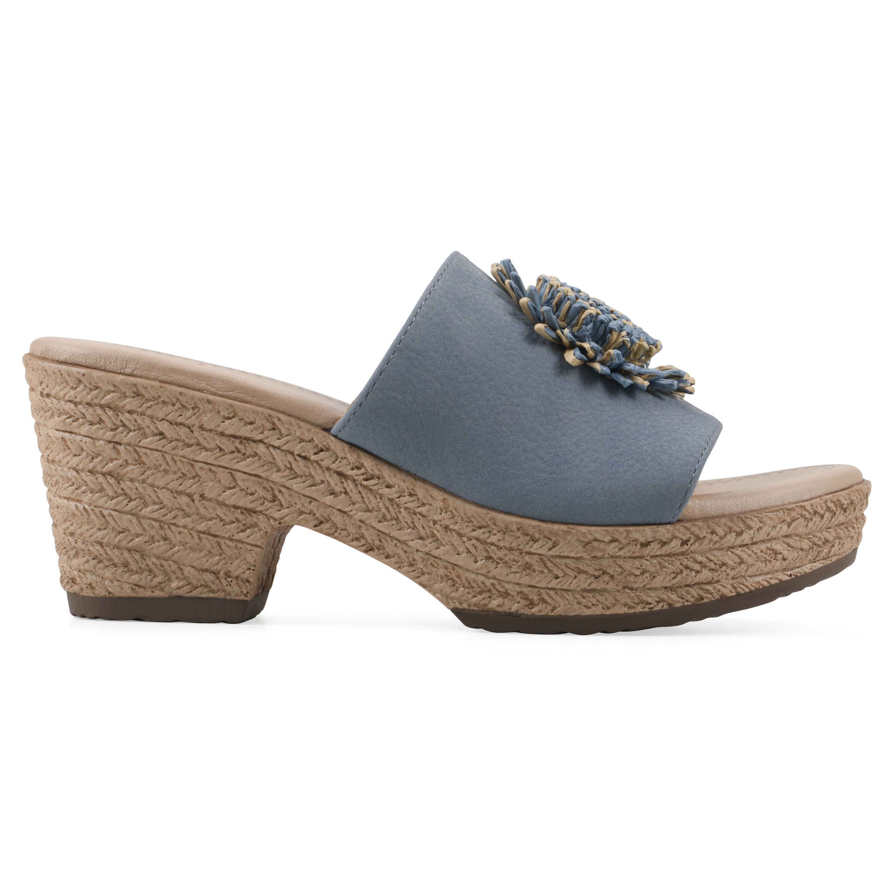 Birkley Wedge Sandal, PERIWINKLE NUBUCK, alternate image number 2