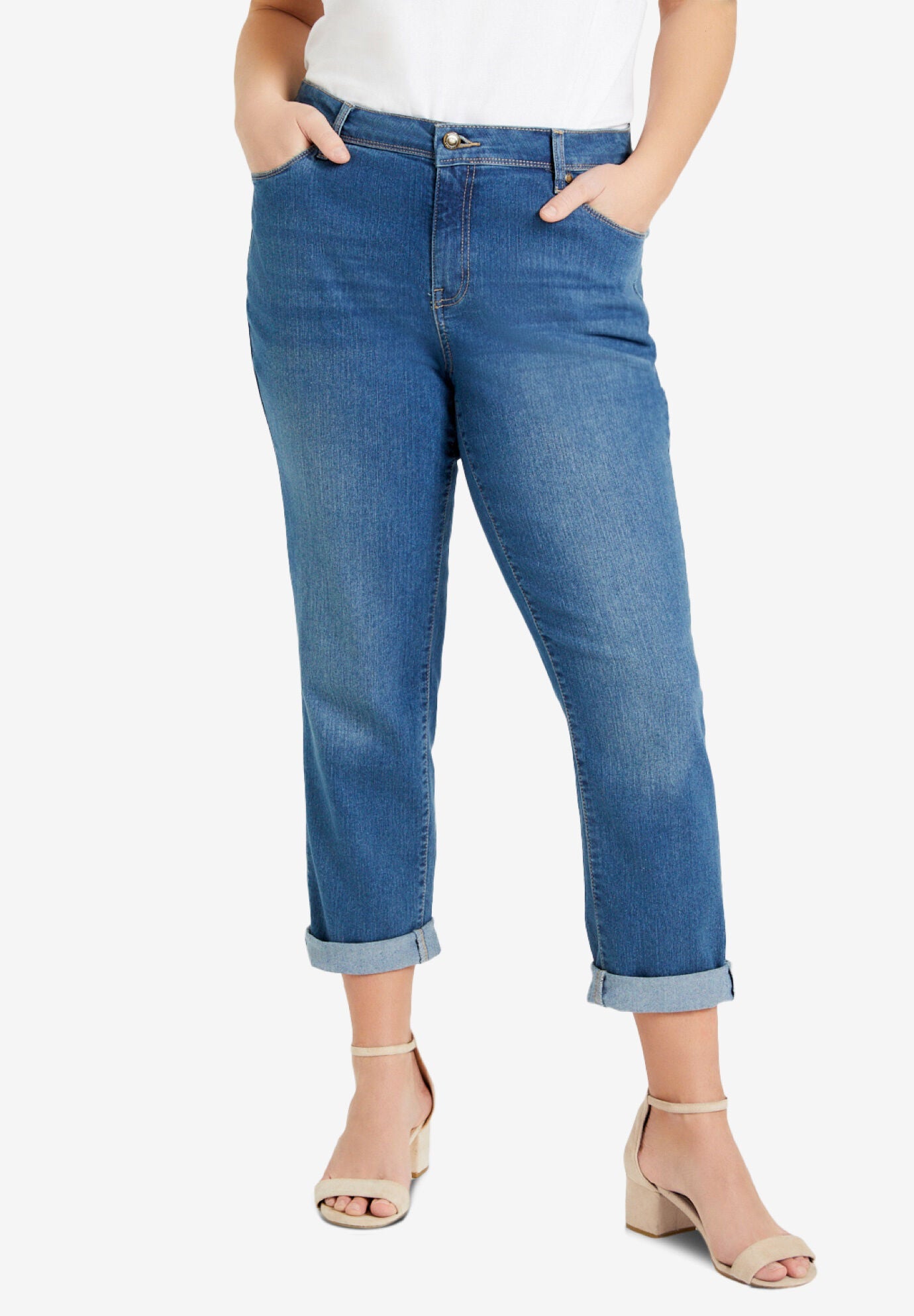 boyfriend capris plus size