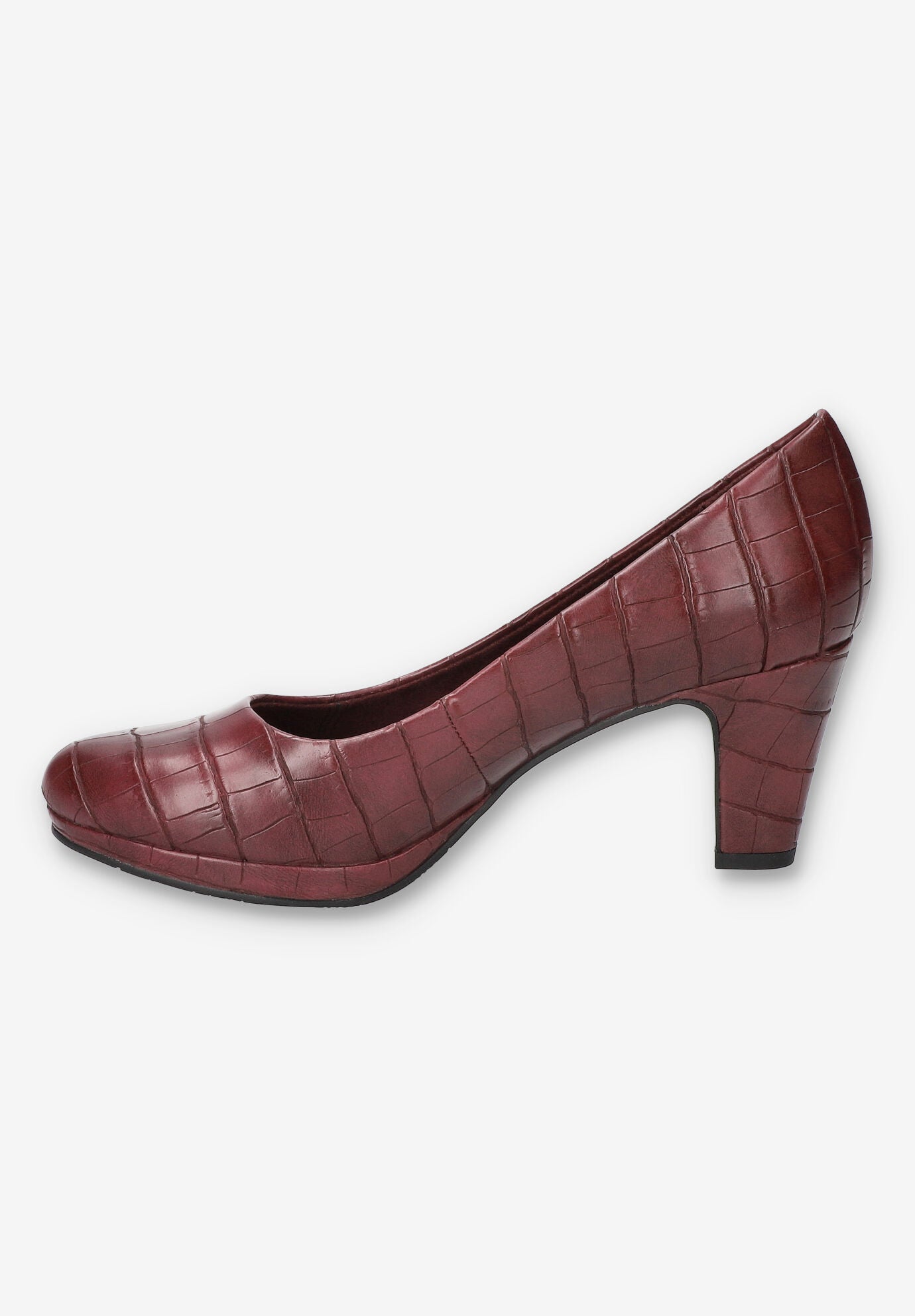 Equinox Platform Pump, BURGUNDY CROCO, alternate image number 4