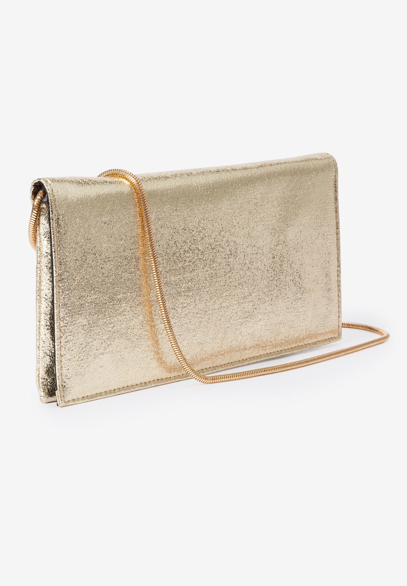 Glitter Evening Clutch with Diamante Clasp in Gold B-24 main image 1