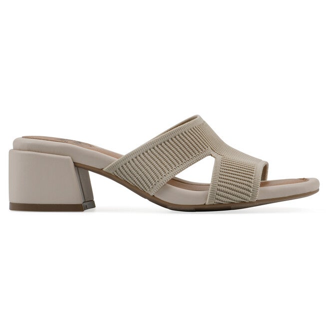 Milled Heeled Sandal, TAUPE FABRIC, alternate image number 2