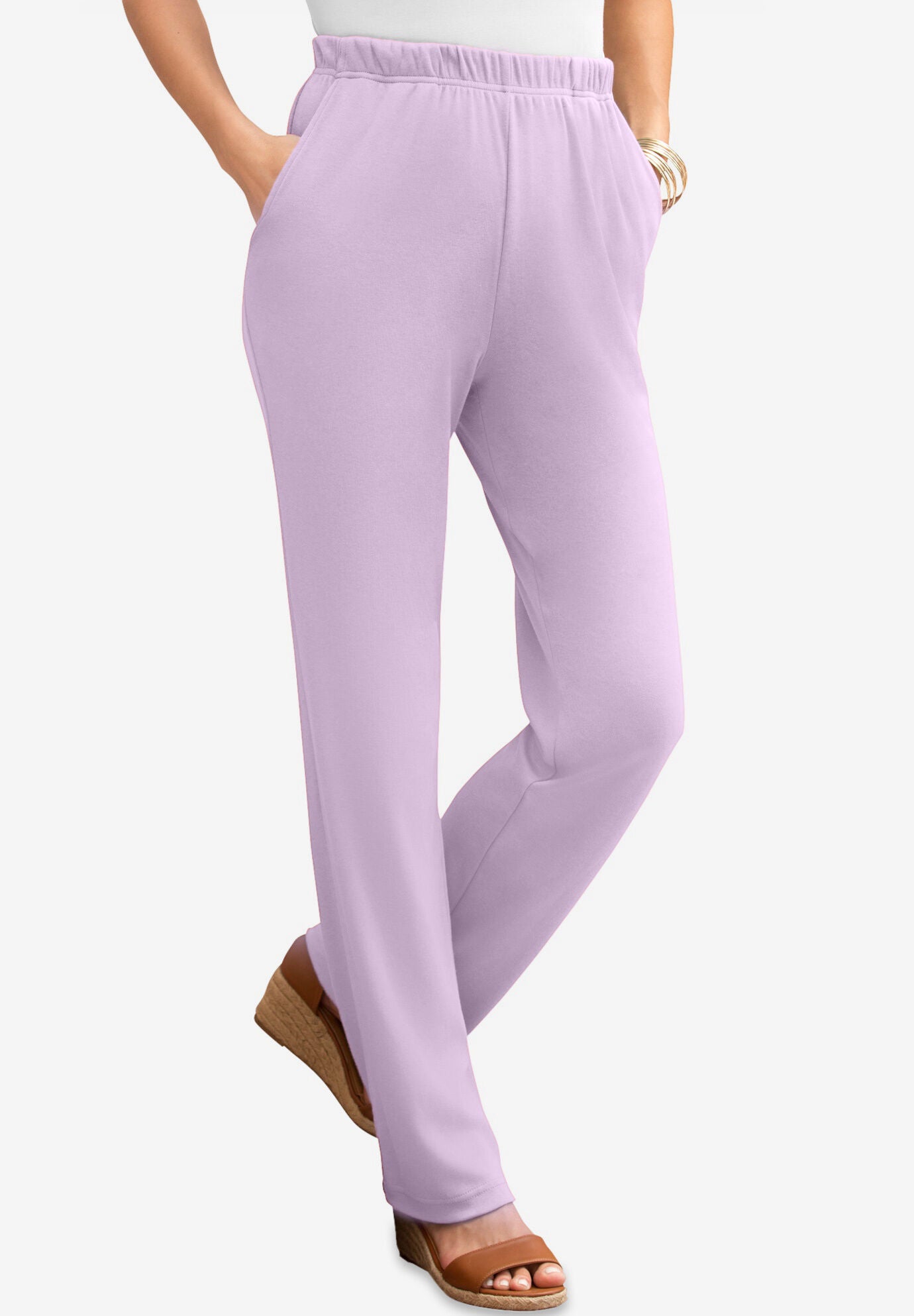 Straight-Leg Soft Knit Pant | Roaman's