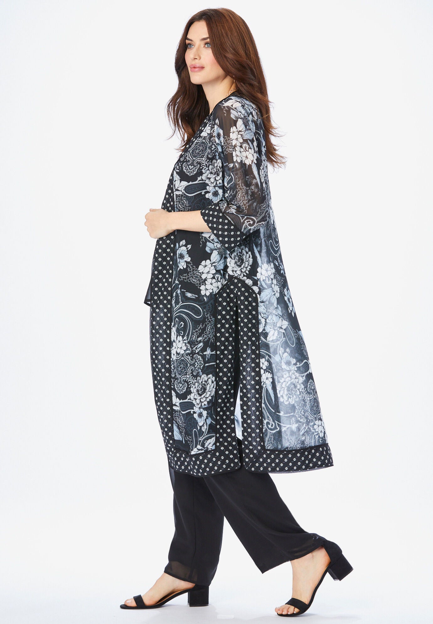 Three Piece Duster Pant Suit Roaman s
