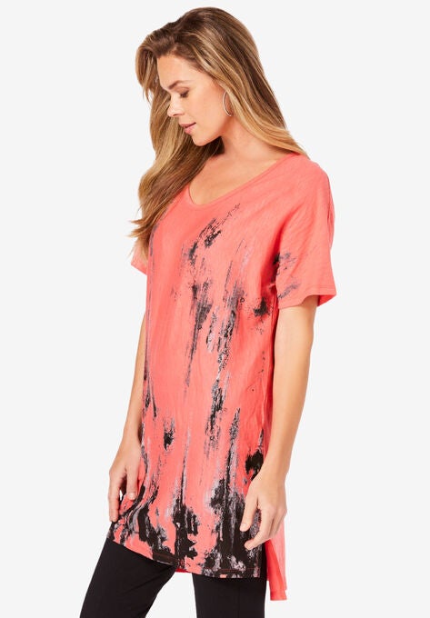 Printed Slub Tunic, , alternate image number null