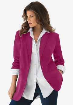 Plus Size Relaxed Boyfriend Blazer