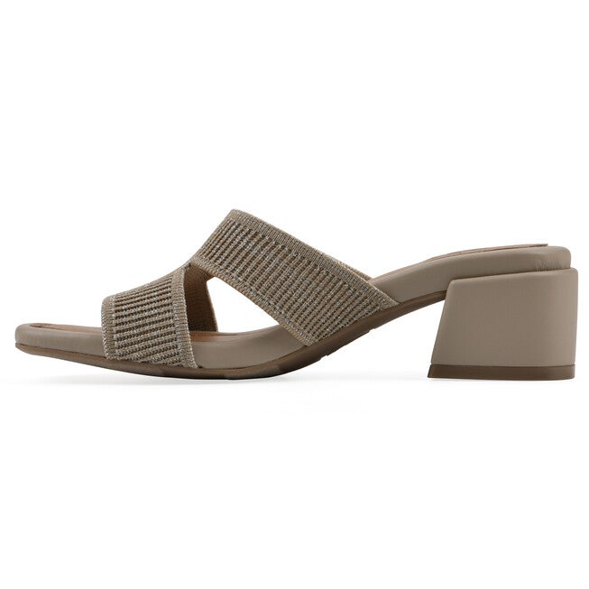 Milled Heeled Sandal, GOLD FABRIC, alternate image number 3