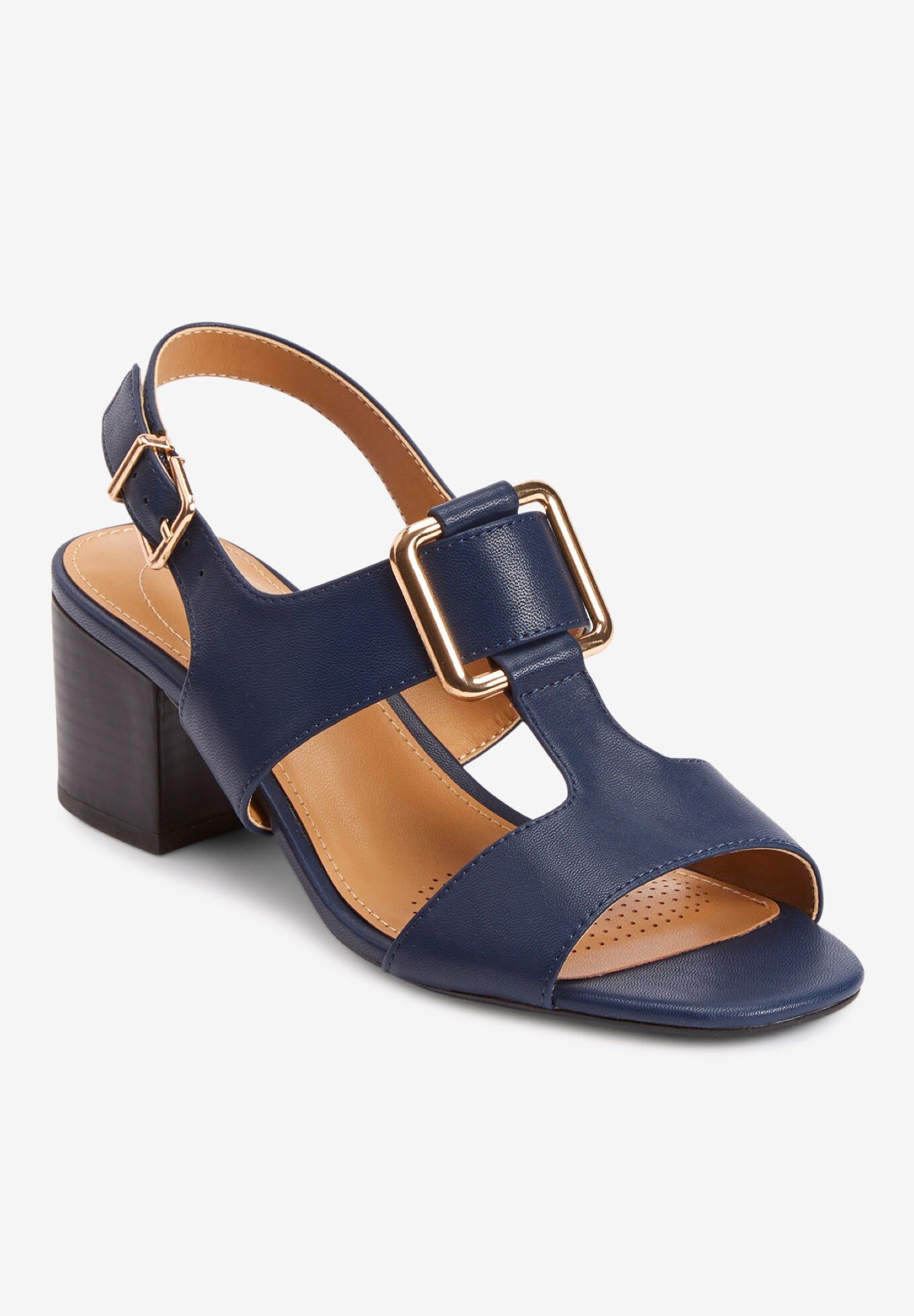 Fashionable The Simone Sandal, Black | Roaman's