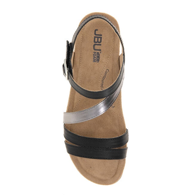 Amalfi Sandal, BLACK GUNMETAL, alternate image number null