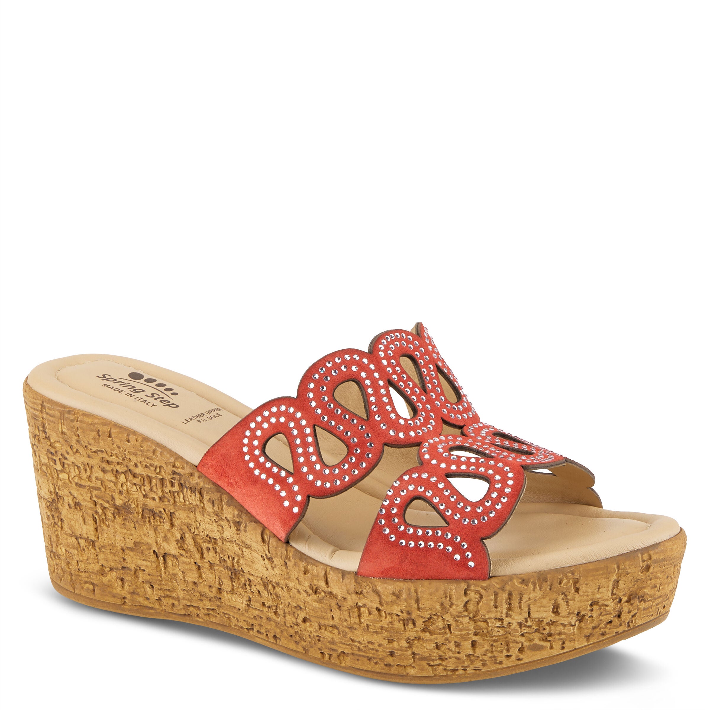 Mssteamy Slide Sandal, RED SUEDE, alternate image number 7