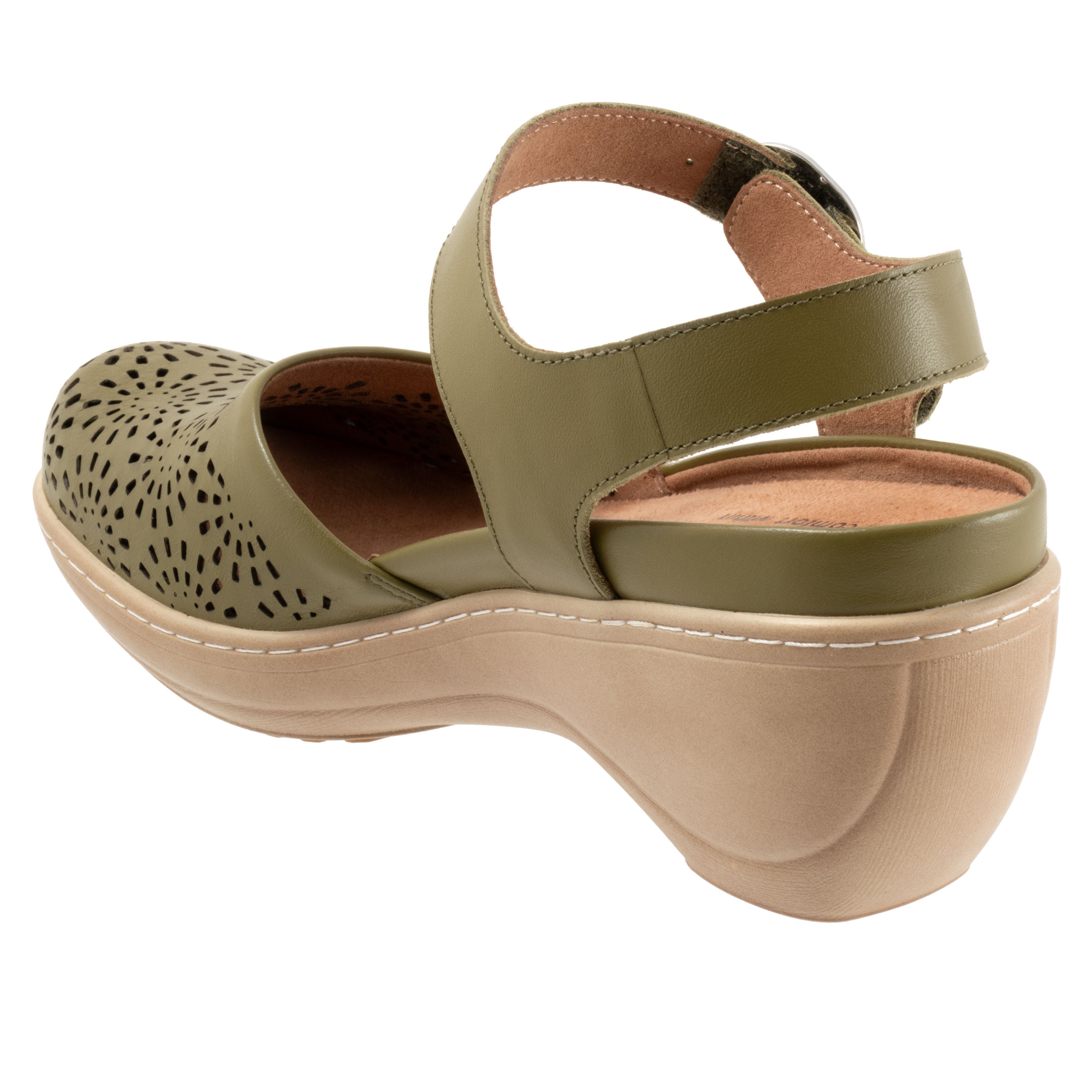Mabelle Perf Clog, OLIVE, on-hover image number 1