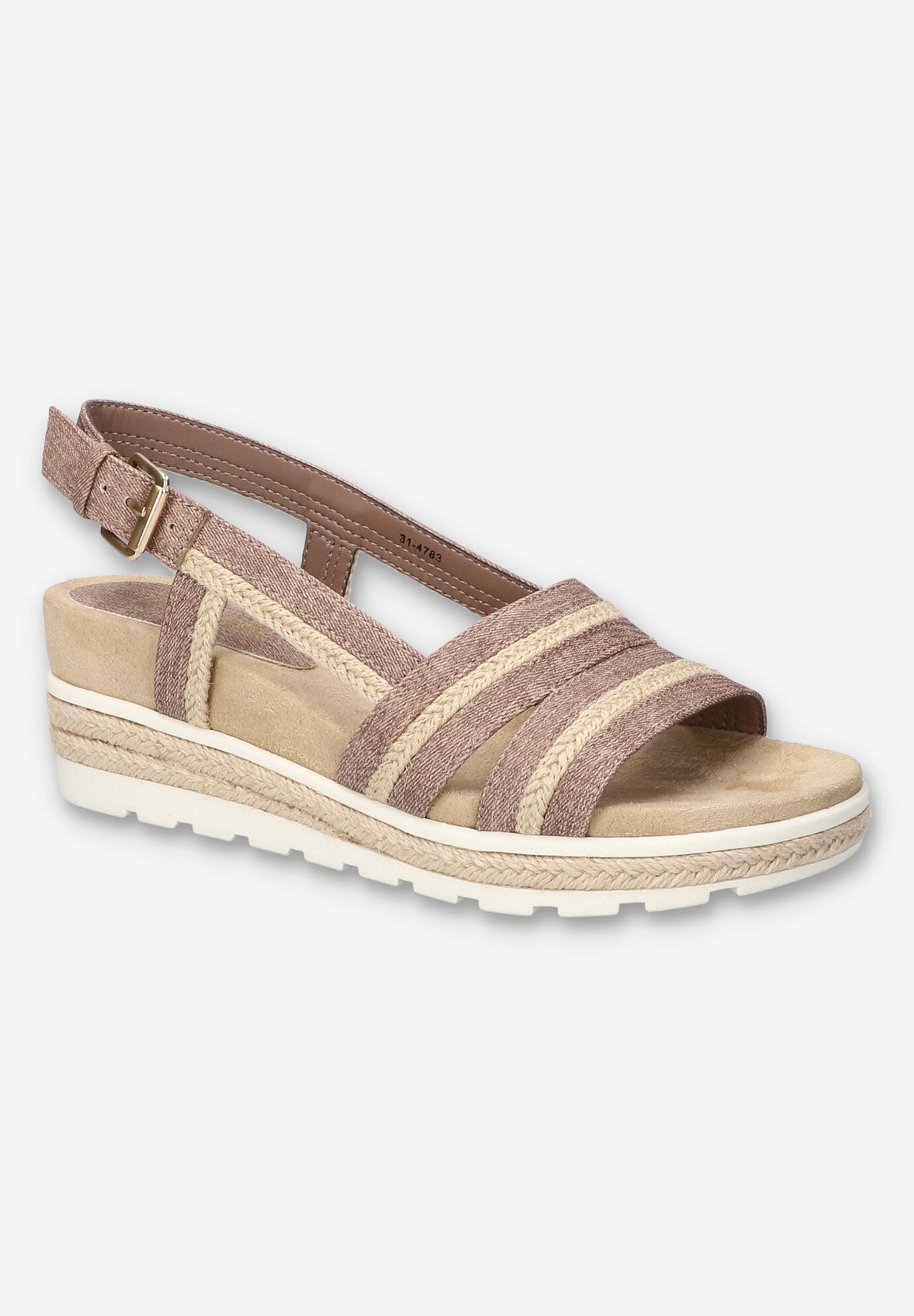 Mel Wedge Sandal, LIGHT BROWN, hi-res image number 0