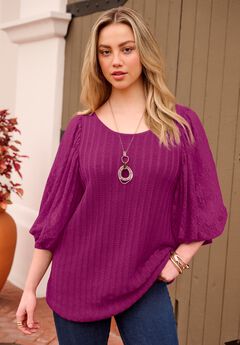 Lace Sleeve Sweater