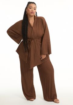 Tie Waist Knitted Kimono