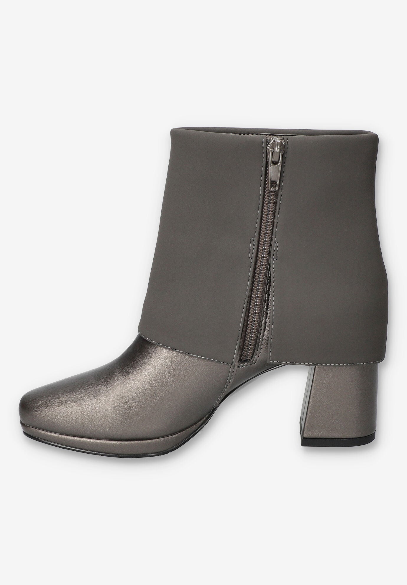 Sutton Sqaure Toe Ankle Boot, PEWTER LAMY, alternate image number 4