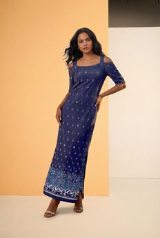 Plus Size Cold Shoulder Maxi Dress