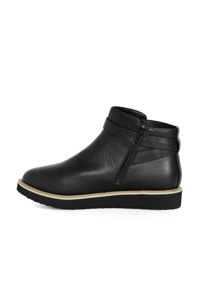 WIDE FIT Valentina Ankle Boot, BLACK, alternate image number null