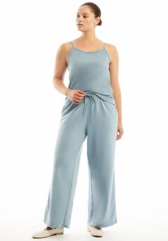 French Terry Wide-Leg Pant