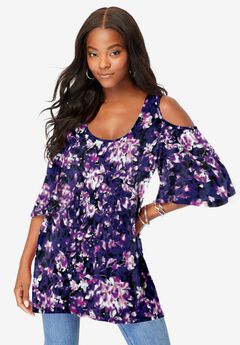 Cold Shoulder Ultra Drape Tunic