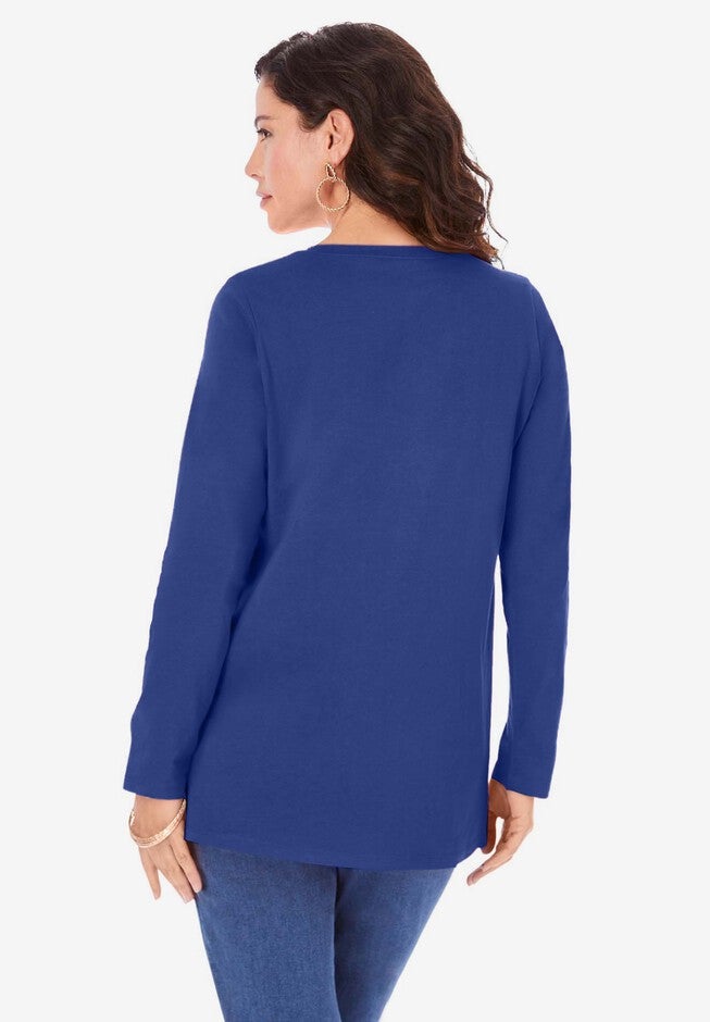 Long Sleeve Crewneck Ultimate Tee, ULTRA BLUE, on-hover image number null