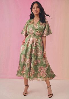 Striped Lurex Maxi Dress