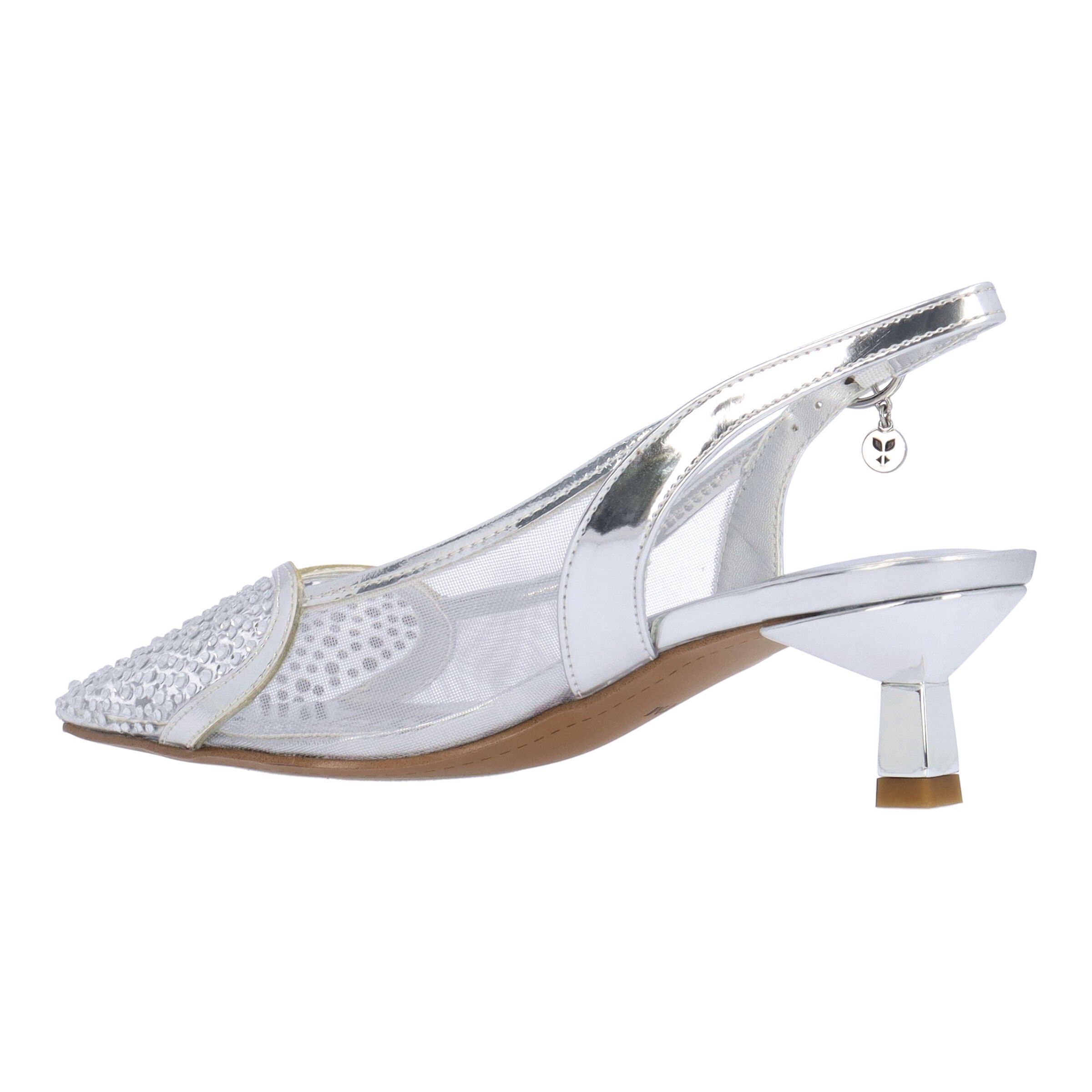 Gwyn Slingback Pump, SILVER CLEAR, alternate image number 5