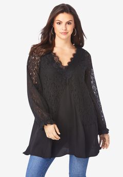 Lace & Georgette Swing Tunic