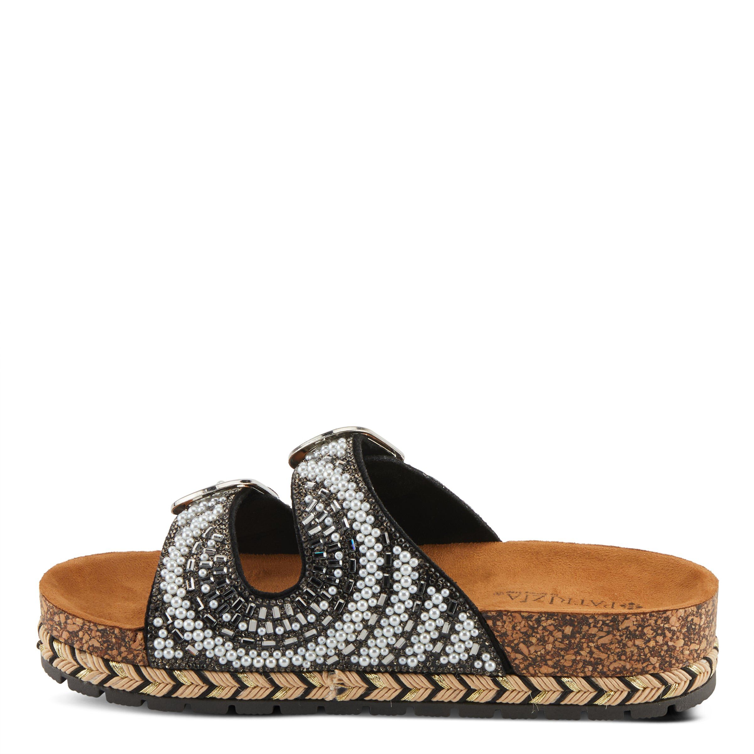 Pearline Slides Sandal, BLACK MULTI, alternate image number 2